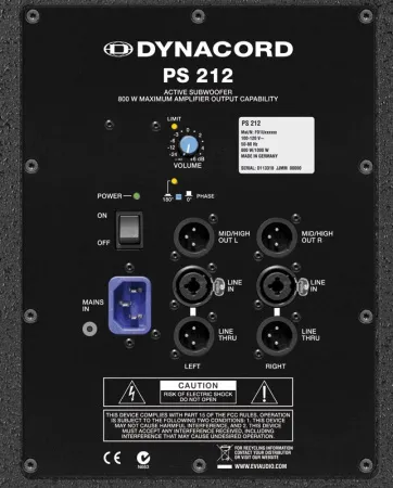 Купить DYNACORD POWERSUB 212 по выгодной цене в Новосибирске